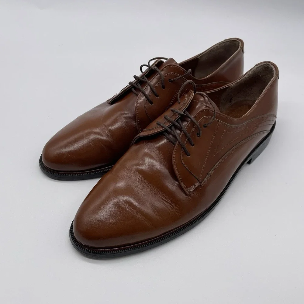 M. Ayala Brown Leather Lace-up Dress Shoes -28.5 US Size‎ 10